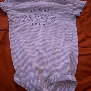 Carter's Light Gray Striped Bodysuit